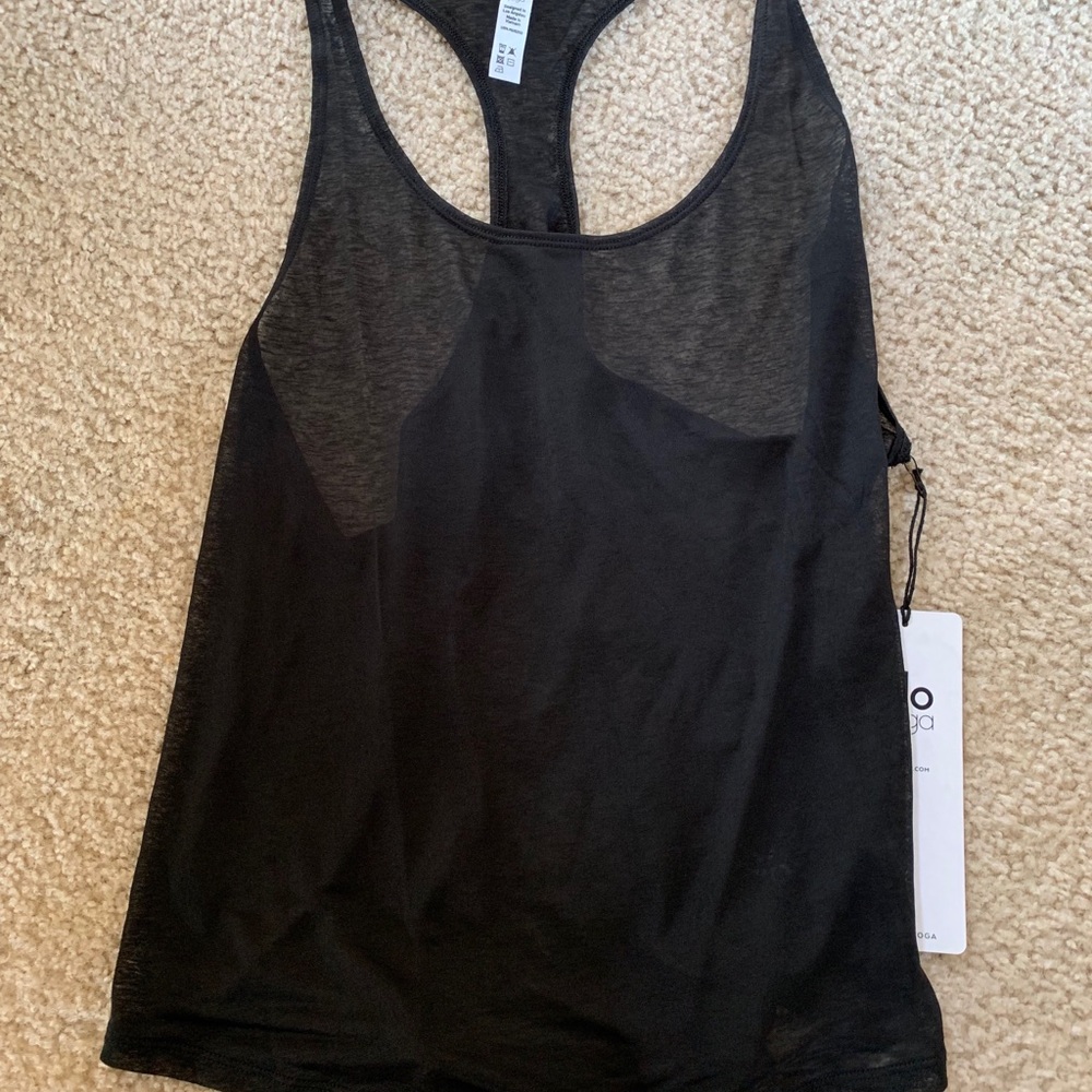 { ALO Yoga } Arrow Tank in Black - Picture 3 of 6